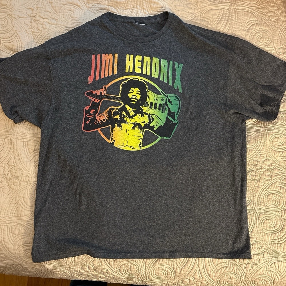 Jimi Hendrix Men's Short Sleeve T- Shirt Gray Size XL No Tag